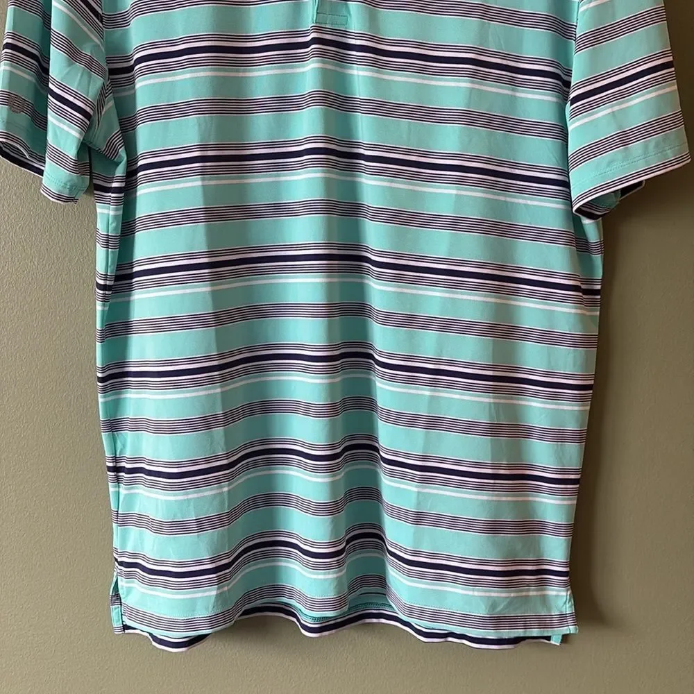 IBKUL Aerocool Golf Polo Shirt Short Sleeve Performance Stretch Men's Sz L - Picture 4 of 9